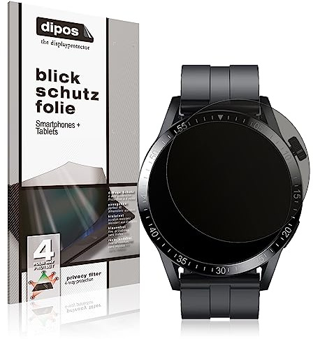 dipos Blickschutzfolie für Fireboltt Talk Pro | Displayschutz matt mit 4-Wege Sichtschutz-Effekt, Privacy Filter, passt perfekt, kratzfest, blasenfrei, selbstklebend
