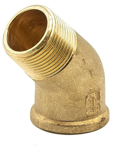 KNM Trade Fitting 45° Winkel Rohr Messing 1 | Trinkwasserleitungen, CuZn40Pb2, präzise Montage