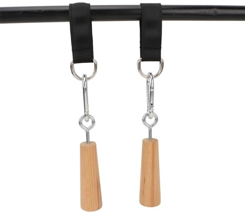 RiToEasysports Klimmzuggriffe aus Holz, Handgriffe, Krafttrainer, Trainingsgerät, Klimmzug-Fitnesszubehör für Bouldern, Kettlebells, Training