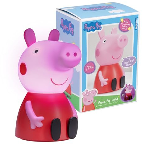 Paladone Peppa Pig Figure Lamp With Sound - Officially Licensed Baby Night Light, Kids Bedroom Accessories & Decor