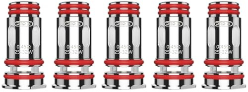 Resistencia Voopoo PNP X Mesh - 5pcs Bobina Coil Original VOOPOO Drag X2 DRAG S2 / compatibles con nuevos PNP X DTL MTL Pod/PNP-X DTL MTL Tank Pod Cartridge - Sin Tabaco Sin Nicotina (0.45 Ohm)