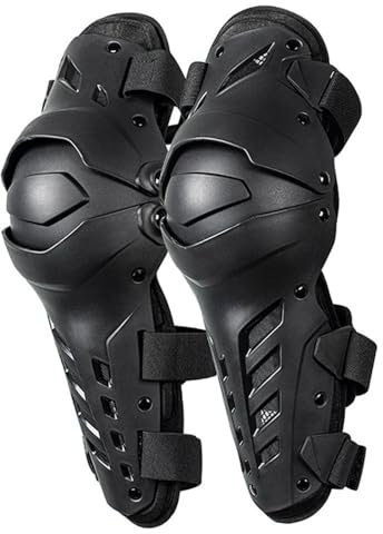 Rodilleras for motocicleta, equipo de protección for Motocross, rodilleras for Moto, rodilleras for mantener Wram, rodilleras for hombre(Black-1218)