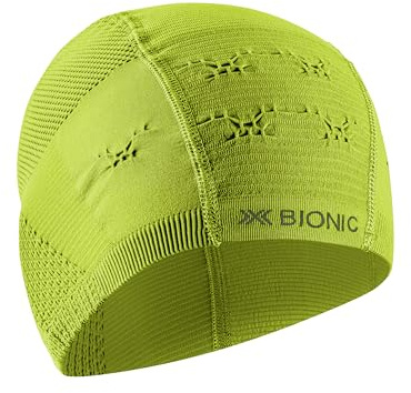 X-BIONIC Advanced Helmet Cap for Winter Sports - Gestione avanzata del sudore, regolazione della temperatura e comfort per migliorare le prestazioni di sci e snowboard - Giallo Hi Vis/Grigio, S/M
