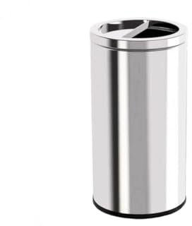 YANG11FAN Poubelle Cuisine Poubelle en Acier Inoxydable 15L/25L/50L avec Couvercle Souple, pédale et Seau intérieur Poubelle de Cuisine Mains Libres for Le Bureau à Domicile Poubelle(Grand)