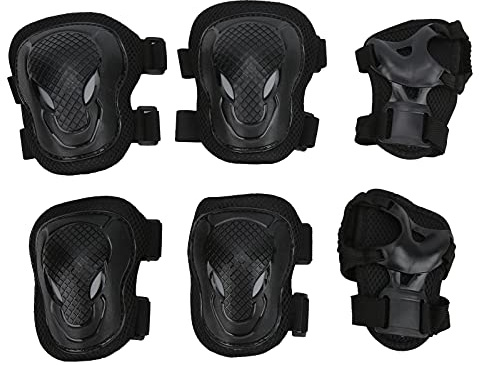 GYZOUKA Rollschuh Schutzausrüstungsset für Erwachsene, Knie, Ellenbogen und Handgelenkschoner, Bequem für Extremsportarten, Roller, Fahrrad, Laufräder