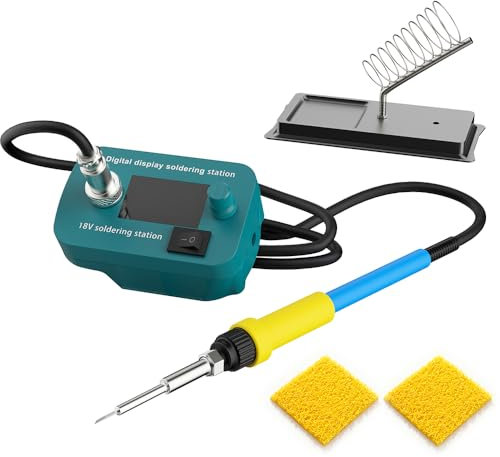 Kabelloser Lötkolben für makita 18V Akku (Ohne Akku) mit LED Digitale Display für Heimwerker, Gerätereparatur, Drahtschweißen,tragbares handlötkolben gerät mit lötsockel