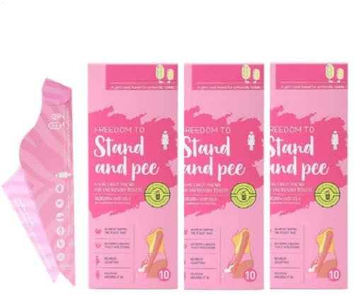 30XUrinella Für Frauen,Urinal Frauen Im Stehen,Reise-Urinal,Wasserdichte Vertikaler Urintrichter,Pinkel-Trichter Aus Papier,Tragbare Pinkelhilfe Einweg Für Wandern Auto Outdoor-Aktivitäten Und Camping