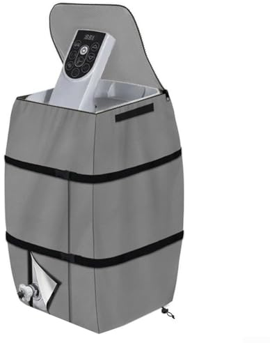 GLFLOW Cubierta de la bomba, cubierta de la bomba del calentador de spa, impermeable para uso en exteriores, protección contra la lluvia y el sol, fácil instalación, 43 * 38 * 54 cm (gris)
