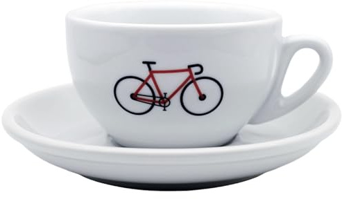 CYCLEBEAN Cappuccino-Tasse Rennrad 200 ml, Geschenk für Radfahrer