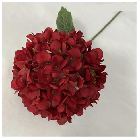IRGVJIFR Fleurs D'Hortensia Artificielles Lot de 5 Branches d'hortensia artificielles Bleues de 40 cm for décoration de Bouquet de Mariage, Fleurs en Soie for décoration de fête à Domicile(20x8cm)