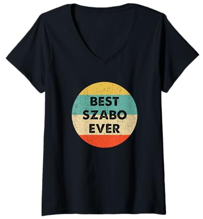 Femme Nom Szabo T-Shirt avec Col en V