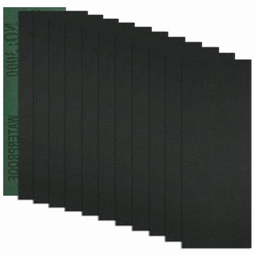 Epehio 6Pcs Sandpaper 3000 Grits, Wet And Dry Sandpaper For Cars Metal Plastic Wood Walls, 9x3.6 Inch Ultra Fine Grits Sandpaper Sheets for Automotive Polishing & DIY Projects