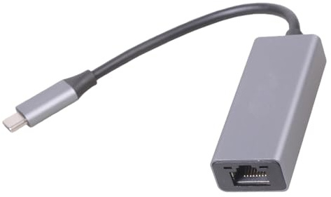 Fahoujs Adattatore Ethernet USB C Porta Gigabit RJ45 in Alluminio da 10000 Mbps per Laptop Desktop Connessione Stabile Convertitori Ethernet Gigabit Multipli Tipo C