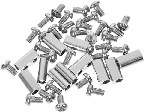 UKCOCO Abrazadera para Cable de Acero de 3 MM Clip Sujetacables de 30 Piezas Accesorio Metálico para Lámparas Colgantes Soporte Ajustable para Iluminación en Hogar y Oficina