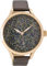 OOZOO Tiepieces Damen Armbanduhr mit grauem Lederarmband, Design Zifferplat mit kleinen farbigen Perlen. Duchmesser 42mm