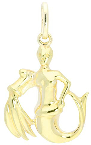 My Gold Anhänger Sternzeichen (Ohne Kette) Echtes Gelbgold 333 Gold (8 Karat) Massiv Gegossen 17mm x 20mm Zodiac Basic