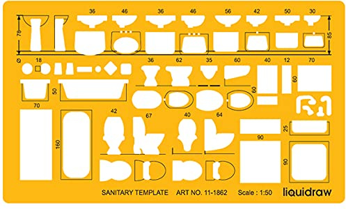 Liquidraw 1:50 skala arkitektonisk skala linjal ritning mall stencil arkitekt tekniska utvecklingstillbehör, arkitektur möbler designsymboler för husinredning golvplan