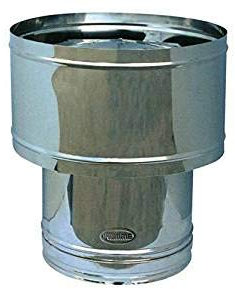 Chimenea de barril para chimenea, de acero inoxidable (200 mm de diámetro).