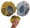 4PCS Bonnet Auto Chauffante Fibre Pour Soins Capillaires, Salon Cheveux pour Masque-Charlotte: 2 Or & 2 Argent