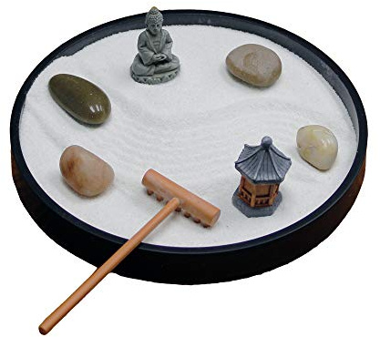 Nature's Mark Mini kit de décoration de Table de Jardin Zen avec Base formée (Ronde 6 x 6 B)