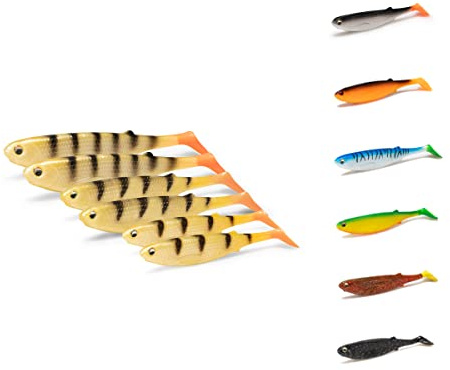 NØMIS Gummifisch Set | Premium Gummifische Set | Angelzubehör | Gummifische Hecht Zander Dorsch Barsch | Angelköder für Hecht Zander