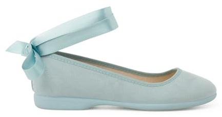 Pisamonas Bailarina Cintas Raso Cierre Pulsera Talla 36 Color Azul Pastel