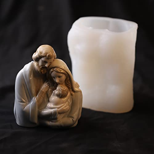 12,7 cm Weihnachtskrippe, Jesusfamilie, Harzguss-Silikonformen für Heimdekoration und Kerzenherstellung, Wellen-Spiralform