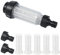 Wasserfilter Gartenschlauch, 3/4 Zoll Wasser Vorfilter Wasserfilter Set mit 5 Filtereinsatz + 2 Schnelladapter für Hochdruckreiniger Wohnmobil Gartenpumpe