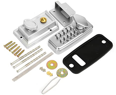 Digital Door Lock, Keypad Combination Lock, Keyless Entry Door Lock Chrome Plated Combination Door Lock with Cold Rail Processing for Indoor Outdoor Door