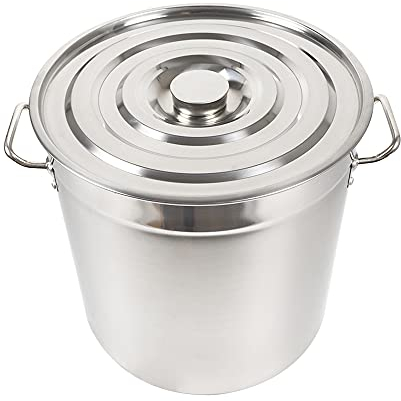 Gastronomy Cooking Pot, Stockpot, Stainless Steel with Lid, Large Pot Stew, 35 L Cooking Pot, Soup Pot for All Hobs and Large Kitchens - Gastro Pot Set (70 L)