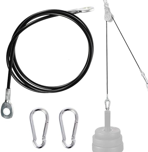 Gym Kabel Draht Fitnessgerät Stahlseil Kabelzug Fitness Stahlkabel Gymnastikkabel aus Stahl Stahldraht Seil Fitnessgeräte für Zuhause Latzug Krafttraining Home Gym Riemenscheibensystem