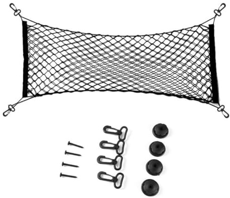 HOUSON 110CM*60CM Car Cargo Net, Elastic Organizer Net Nylon Trunk Storage Net Cargo Boot Netting Storage for SUV,Truck Bed or Trunk