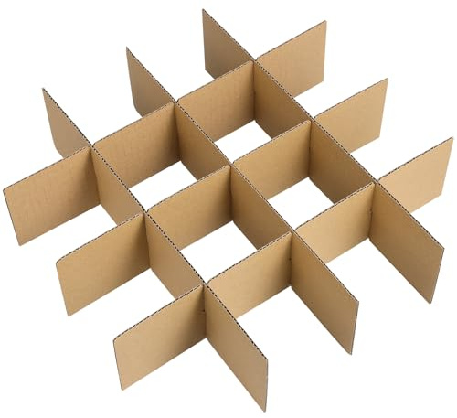 AOKWAWALIY Cardboard Moving Box Dividers Set of 6 Transport Carton Partition Inserts for Safe Packing Glassware Dishes and Plates 13X3X0.3In Protective Shipping Separators