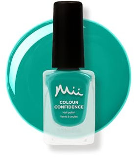 Mii Colour Confidence Quick Dry Nail Polish | Long Lasting & Fast Drying With Strengthening & Nourishing Formula | 14ml Paint | Positively Playful, Jade Green