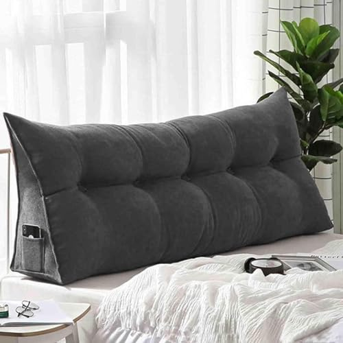 YSZBD Cojin Lectura Respaldo De Cama Almohada Triangularcojines Grandes Cojin Respaldo Sofa Cojines Grandes Camarespaldo Cabecero Desmontablefunda Lavable,A-60x50x20cm