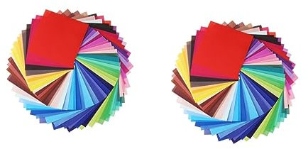 SEWACC 100 Blatt Origami Faltpapier Für Kinder Einseitiges Origami Papier Farbiges Origami