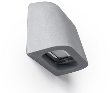 LEDKIA LIGHTING Aplique de Pared Exterior LED 8W Cemento Maesy Gris Piedra