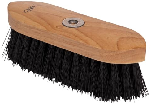 Wurzelbürste Bürste Pferdebürste mit Magnet Holzgriff schwarz