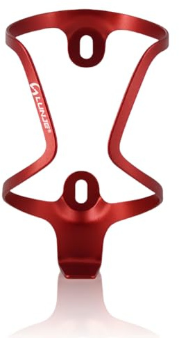 GOUCRRO Gourde ultra légère pour vélo de route VTT Rouge | Porte-bouteille universel en alliage d'aluminium avec vis pour vélo