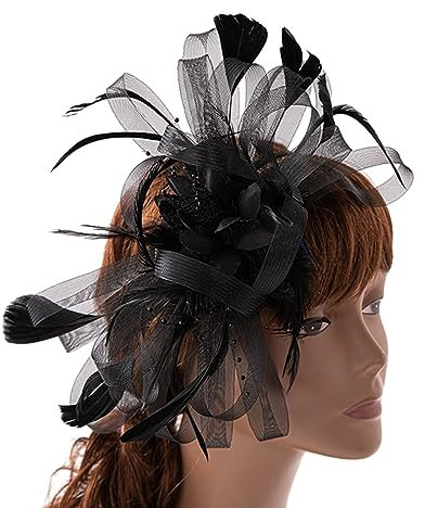 FUXIU 1920er Jahre Mittelalterliche Federform Stirnband Haarreifen Frau Cosplay Aufführungen Kopfbedeckung Festival Party Kostüm Requisiten