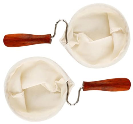 KOMBIUDA 2piezas Filtro De Café Reutilizable Franela Con De Madera Filtro De Café Para Goteo Mano Bolsa Filtrante Lavable Casa u