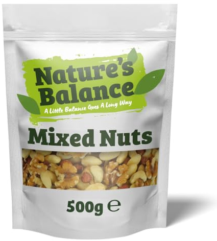 Natures Balance Mixed Nuts Walnuts Cashews Almonds Hazelnuts 500g