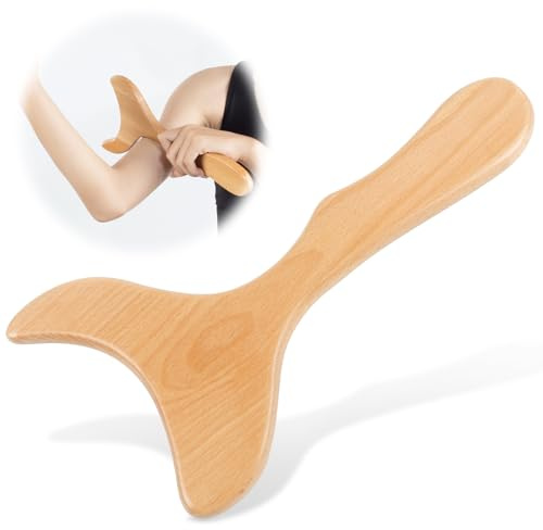 Holz Massage-Paddel, Lymphdrainage Gerät, Holz Therapie Massage Tools, Maderotherapie Set, Body Gua Sha für Cellulite und Toning