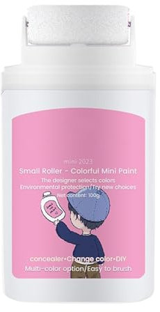 Cutiolly Rullo per Vernice Bianca,Vernice per Pareti Bianca,Kit Riparazione per Pareti Portatile e Integrato,Vernice Bianca a Rapida Asciugatura a Base d'Acqua,per Piccole Aree di Cartongesso