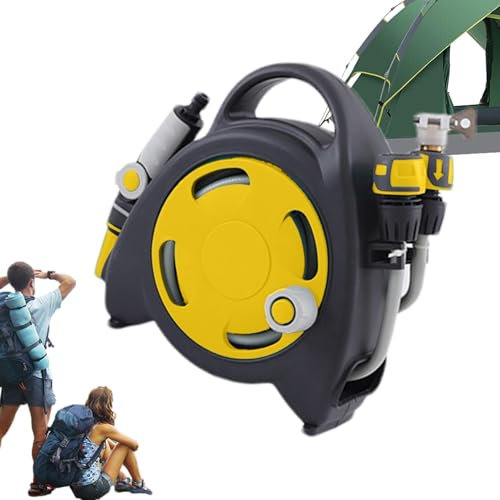 Bobina del tubo d'acqua automatico - tubo retrattile portatile, di irrigazione senza groviglio | Tusino da giardino montato a parete con riavvolgimento automatico, a perdita di 38 piedi,