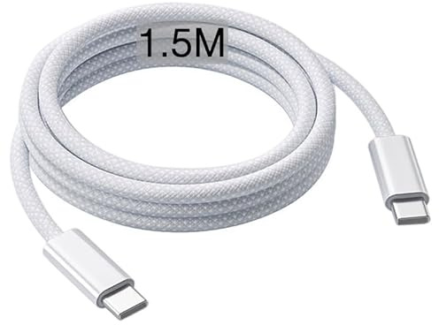 1,5m IPhone Ladekabel USB C auf USB C Kabel Schnellladekabel für IPhone 17 Air/16 Pro Max/15 Plus/17E/16E,iPad Pro 10/11th,Google Pixel 9/8,Samsung Galaxy S23/S24/S23, Handyladekabel Datenkabel Type C