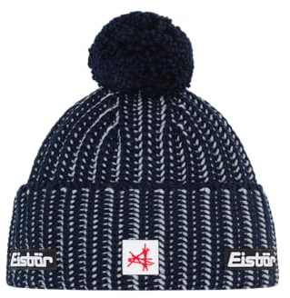 Eisbär Mütze Herren & Damen Ronda Pompon Ski Austria - Merino Wintermütze Unisex mit Fleece schützt vor Kälte und Wind - Bommelmütze warme Lifestyle Strickmütze mit Pompon Haube aus Österreich