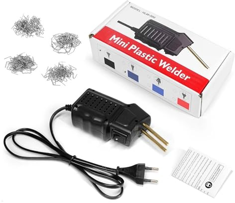 pistola de soldagem de plástico Soldador de plástico portátil de 500 W, pistola de aire,clavos, reparación de parachoques, kit de herramientas para coche