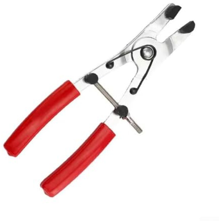 Alicates de extracción de pistón de freno ajustables 16 5 40 mm con diseño de mandíbula moleteada y asas con resorte para extracción de pistón de motocicleta (HT299-02 rojo)