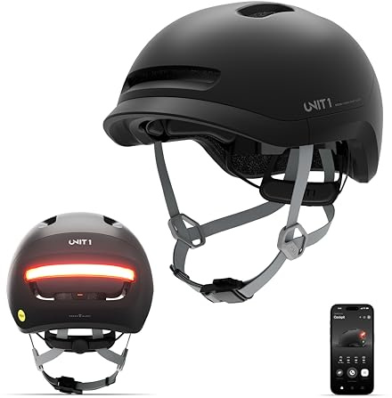 UNIT 1 NEON SE Casco Bici | LED Posteriore, Allerta Caduta & App